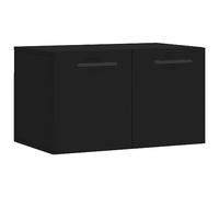 vidaXL Armoire Murale, Placard Suspendu avec Rangement, Meuble Flottant de Salon Salle de Séjour Intérieur, Moderne, Noir Bois d'Ingénierie