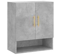 vidaXL Armoire Murale, Placard Suspendu avec Rangement, Meuble Flottant de Salon Salle de Séjour Intérieur, Moderne, Gris Béton Bois d'Ingénierie