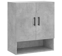 vidaXL Armoire Murale, Placard Suspendu avec Rangement, Meuble Flottant de Salon Salle de Séjour Intérieur, Moderne, Gris Béton Bois d'Ingénierie