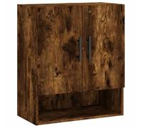 vidaXL Armoire murale Placard suspendu moderne avec rangement, chêne fumé bois d'ingénierie