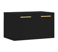 vidaXL Armoire Murale, Placard Suspendu avec Rangement, Meuble Flottant de Salon Salle de Séjour Intérieur, Moderne, Noir Bois d'Ingénierie