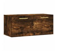 vidaXL Armoire Murale, Placard Suspendu avec Rangement, Meuble Flottant de Salon Salle de Séjour Intérieur, Moderne, Chêne Fumé Bois d'Ingénierie