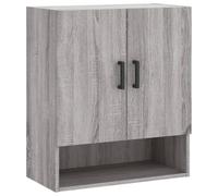 vidaXL Armoire Murale, Placard Suspendu avec Rangement, Meuble Flottant de Salon Salle de Séjour Intérieur, Moderne, Sonoma Gris Bois d'Ingénierie