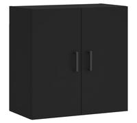 vidaXL Armoire Murale, Placard Suspendu avec Rangement, Meuble Flottant de Salon Salle de Séjour Intérieur, Moderne, Noir Bois d'Ingénierie
