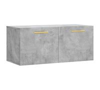 vidaXL Armoire Murale, Placard Suspendu avec Rangement, Meuble Flottant de Salon Salle de Séjour Intérieur, Moderne, Gris Béton Bois d'Ingénierie