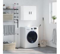 vidaXL Armoire Murale, Placard Suspendu avec Rangement, Meuble Flottant de Salon Salle de Séjour Intérieur, Moderne, Blanc 829980