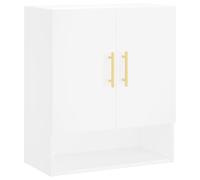 vidaXL Armoire Murale, Placard Suspendu avec Rangement, Meuble Flottant de Salon Salle de Séjour Intérieur, Moderne, Blanc Bois d'Ingénierie