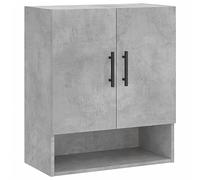 vidaXL Armoire Murale, Placard Suspendu avec Rangement, Meuble Flottant de Salon Salle de Séjour Intérieur, Moderne, Gris Béton Bois d'Ingénierie