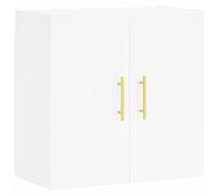 vidaXL Armoire Murale, Placard Suspendu avec Rangement, Meuble Flottant de Salon Salle de Séjour Intérieur, Moderne, Blanc Bois d'Ingénierie