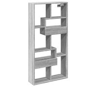 vidaXL Armoire Murale Sonoma Gris 50x15x100 cm Bois d'ingénierie, Armoire Murale Flottante, étagère Murale, vitrine Murale, Meuble TV Mural