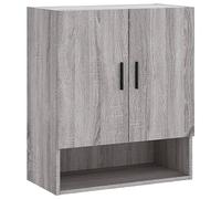 vidaXL Armoire Murale, Placard Suspendu avec Rangement, Meuble Flottant de Salon Salle de Séjour Intérieur, Moderne, Sonoma Gris Bois d'Ingénierie