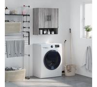 vidaXL Armoire murale – Placard suspendu moderne avec rangement, Sonoma gris bois d'ingénierie