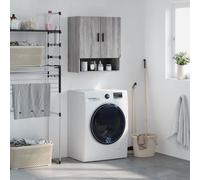 vidaXL Armoire Murale, Placard Suspendu avec Rangement, Meuble Flottant de Salon Salle de Séjour Intérieur, Moderne, Sonoma Gris Bois d'Ingénierie