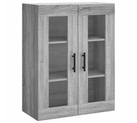 vidaXL Armoire murale Meuble flottant moderne Sonoma gris, placard suspendu avec rangement