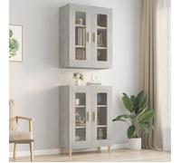vidaXL Armoire murale suspendue Gris béton 69,5x34x90 cm 812280