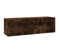 Vidaxl Armoire Murale Tv Chêne Fumé 100x30x30 Cm Bois D'ingénierie Marron