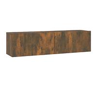 vidaXL Armoire Murale TV Chêne fumé 120x30x30 cm Bois d'ingénierie