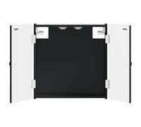 vidaXL Armoire pour cible à fléchettes Breda - Noir - 52,5 x 10,5 x 53,5 cm - Moderne - Résistant à l'humidité - Solution peu encombrante pour votre salle de jeux, porte-accessoires élégant