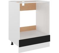 Vidaxl Armoire À Four Lyon Noir 60x46x81,5 Cm Bois D’Ingénierie Noir