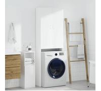 vidaXL Armoire pour lave-linge Meuble buanderie Blanc 64x25,5x190 cm Bois d’ingénierie 2 portes