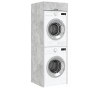 vidaXL Armoire pour machine à laver 2 pcs Béton 67,5 x 68 x 200 cm