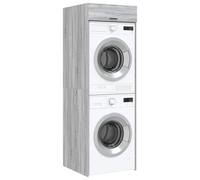 vidaXL Armoire pour machine à laver avec stockage 2 pcs Gris Sonoma