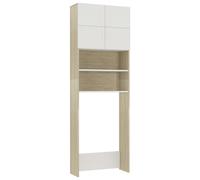 vidaXL Armoire pour machine à laver Blanc Chêne Sonoma 64x25,5x190 cm