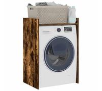 vidaXL Armoire pour Machine à Laver Chêne fumé 67,5 x 48 x 97 cm, Salle de Bain, Rectangulaire, Moderne, Durable, Rangement Ample, Design Élégant, Utilisation Efficace de l'espace