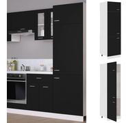 vidaXL Armoire réfrigérée Lyon Noir 60 x 57 x 207 cm Bois d'ingénierie
