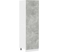 vidaXL Armoire réfrigérée Lyon gris béton 60x57x207 cm Bois composite