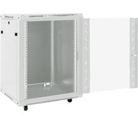 vidaXL Coffret de réseau avec Pieds pivotants 15U 19" IP20 60x45x86 cm, Coffret de réseau sur Pied, Armoire de données, Support de réseau