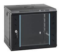 vidaXL Armoire réseau avec stockage Acier Noir 53 x 45 x 45 cm