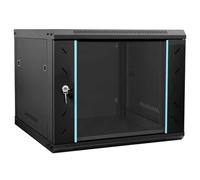 vidaXL Armoire réseau avec stockage - Noir 60 x 60 x 50 cm - Acier - Meuble moderne