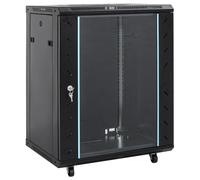 Vidaxl Armoire Réseau Avec Stockage Noir 60 X 60 X 80 Cm Acier