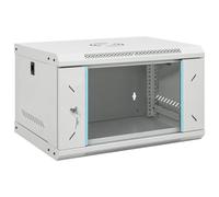 vidaXL Coffret de réseau Mural 6U 19" IP20 53x40x30 cm, Coffret de réseau Mural, Armoire de données, Support de réseau, Armoire de réseau de Rangement