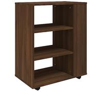 vidaXL Armoire Roulante Armoire de Rangement Organisateur de Maison Meuble de Bureau Intérieur Chêne Marron 60x35x75 cm Bois d'Ingénierie