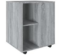 vidaXL Armoire Roulante Armoire de Rangement Organisateur de Maison Meuble de Bureau Intérieur Sonoma Gris 60x53x72 cm Bois d'Ingénierie