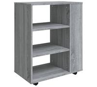 vidaXL Armoire Roulante Armoire de Rangement Organisateur de Maison Meuble de Bureau Intérieur Sonoma Gris 60x35x75 cm Bois d'Ingénierie
