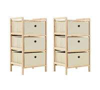 vidaXL Armoire roulante avec tiroirs MOSS blanc bois de pin solide