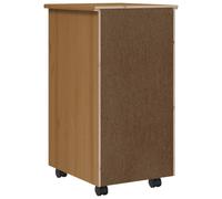 vidaXL Armoire roulante avec tiroirs MOSS bois de pin marron miel, commode, armoire à tiroirs, armoire de rangement bureau, classeur