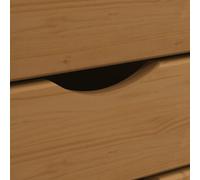 vidaXL Armoire roulante avec tiroirs Moss Bois de pin Marron Miel, Commode, Armoire à tiroirs, Armoire de Rangement Bureau, classeur