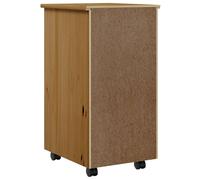 Vidaxl Armoire Roulante Avec Tiroirs Moss Bois De Pin Marron Miel Marron