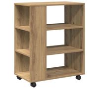 vidaXL Armoire roulante Artisanal 60x35x75 cm Bois d'ingénierie Meuble de bureau sur roulettes