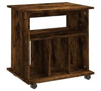 vidaXL Armoire roulante Chêne fumé 60x45x60 cm Bois d'ingénierie
