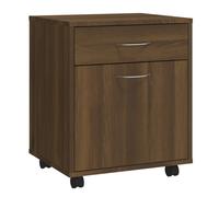 Vidaxl Armoire Roulante Chêne Marron 45x38x54 Cm Bois D'ingénierie Marron