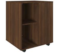 vidaXL Armoire roulante Chêne marron 60x53x72 cm Bois d'ingénierie815971 Brun G