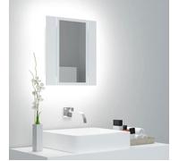 vidaXL Armoire de salle de bain à miroir LED 40×12×45 cm Blanc Acrylique 804948