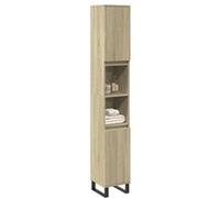 vidaXL Armoire de salle de bain Chêne Sonoma 30x30x190 cm Marron