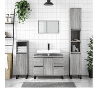 vidaXL Armoire de salle de bain Sonoma 831570 30 x 30 x 100 cm Gris G