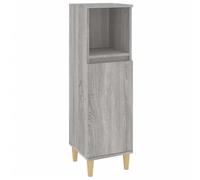 Vidaxl Armoire Salle De Bain Sonoma Gris 30x30x100 Cm Gris